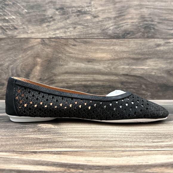 NWOB Gentle Souls by Kenneth Cole Eugene Woven Travel Ballet Flats 7.5M Leather - Picture 6 of 11